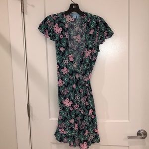 Draper James Floral Wrap/Tie Dress